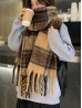 English Style Plaid Fashion Blanket Scarf